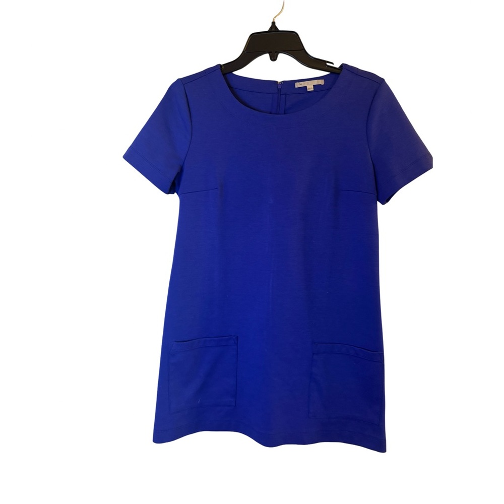 GAP Vibrant Blue Sheath Short Sleeve Mini Dress with Pockets